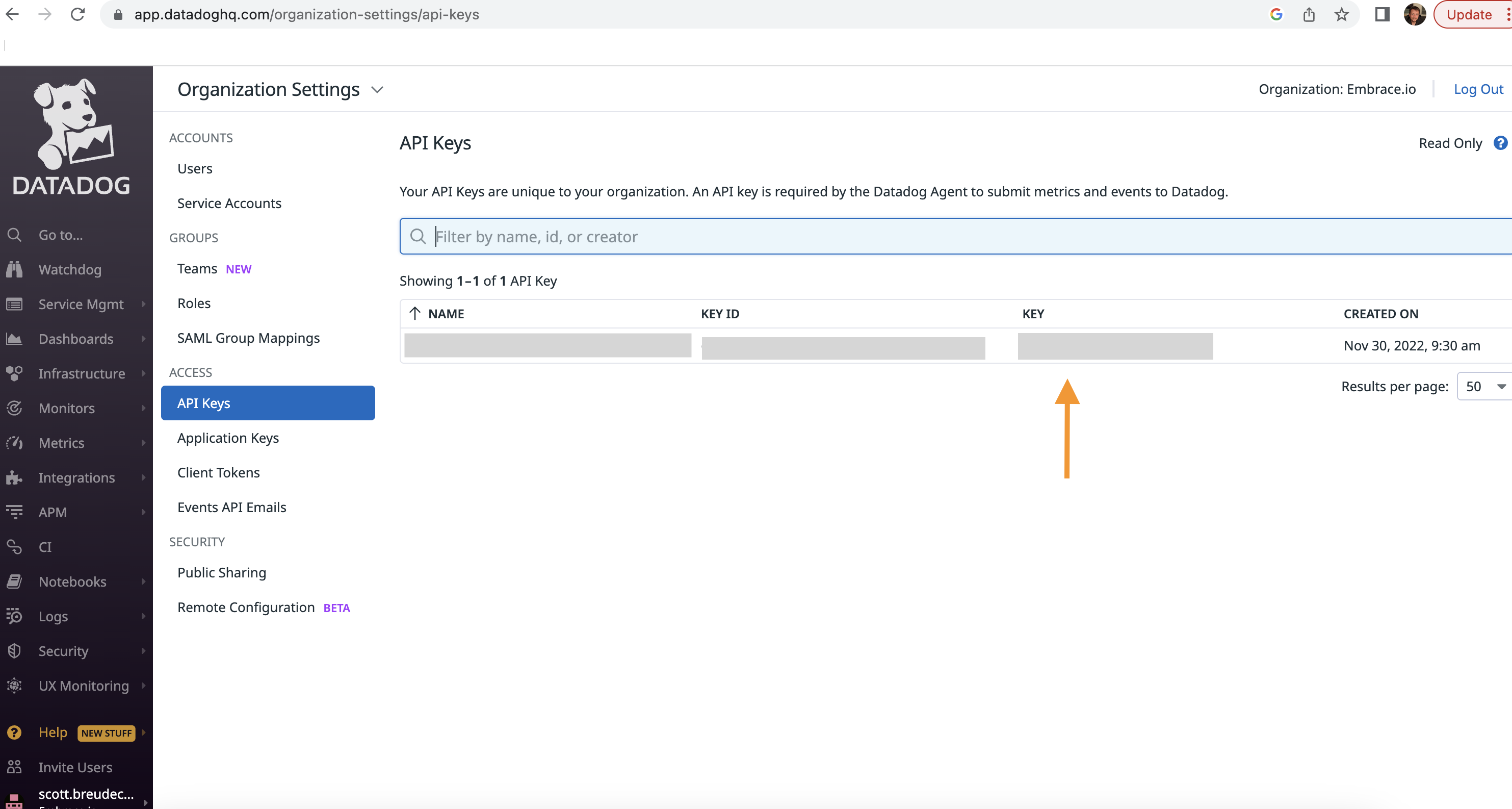 Image showing Datadog field needed