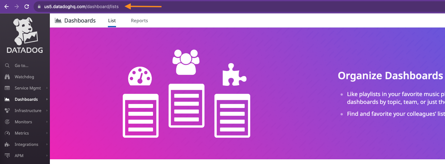 Image showing Datadog sites