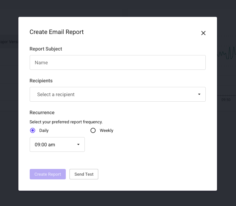 Create Report button